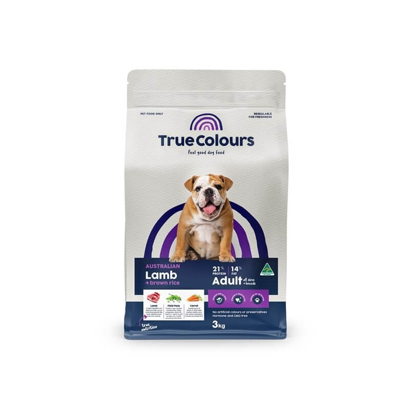 True Colours Dog Food Lamb & Brown Rice 3kg