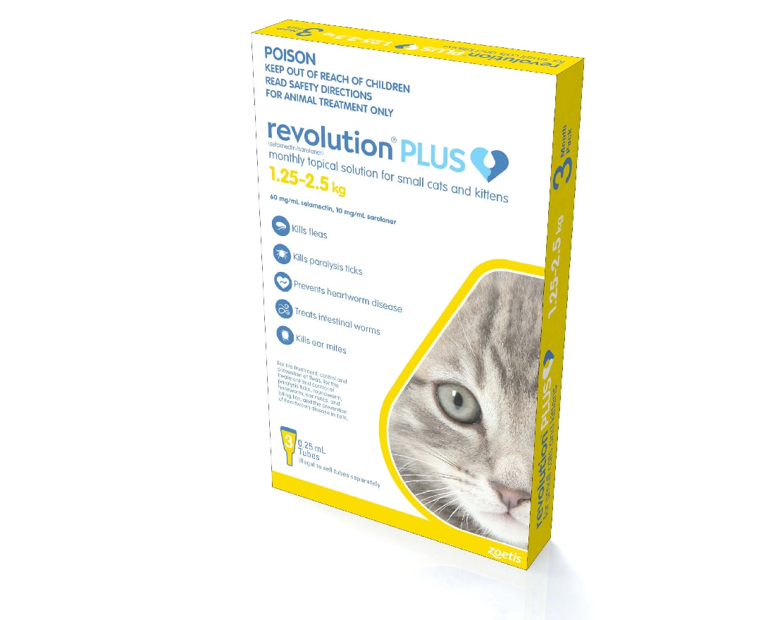 Revolution Plus Kitten 1.25 - 2.5kg 3pack