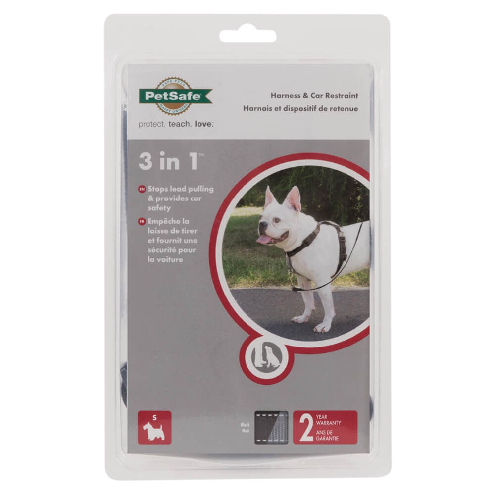 Petsafe 3 In 1 Harness Blk Sml