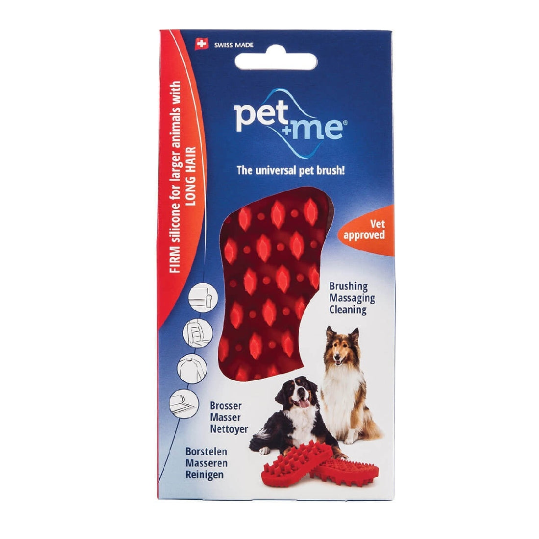 Pet&Me Red Silicone Brush
