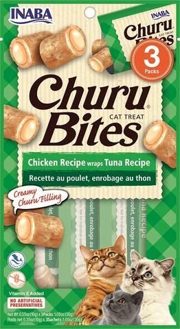 Inaba Churu Bites Chicken Tuna Wraps Cat Treat 3x30g