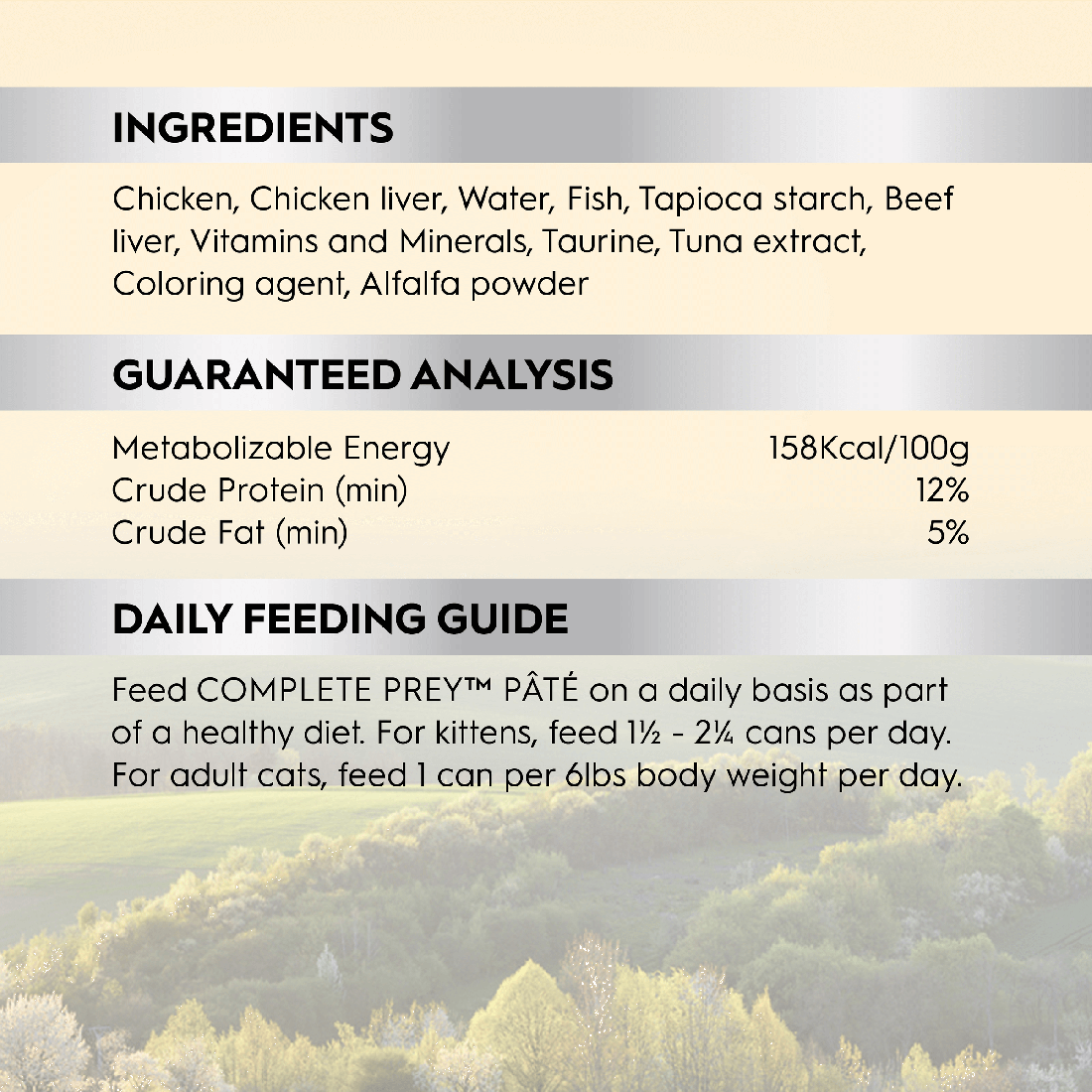 Trilogy Complete Prey Wet Cat Food Pâté Farm Raised Chicken 85g