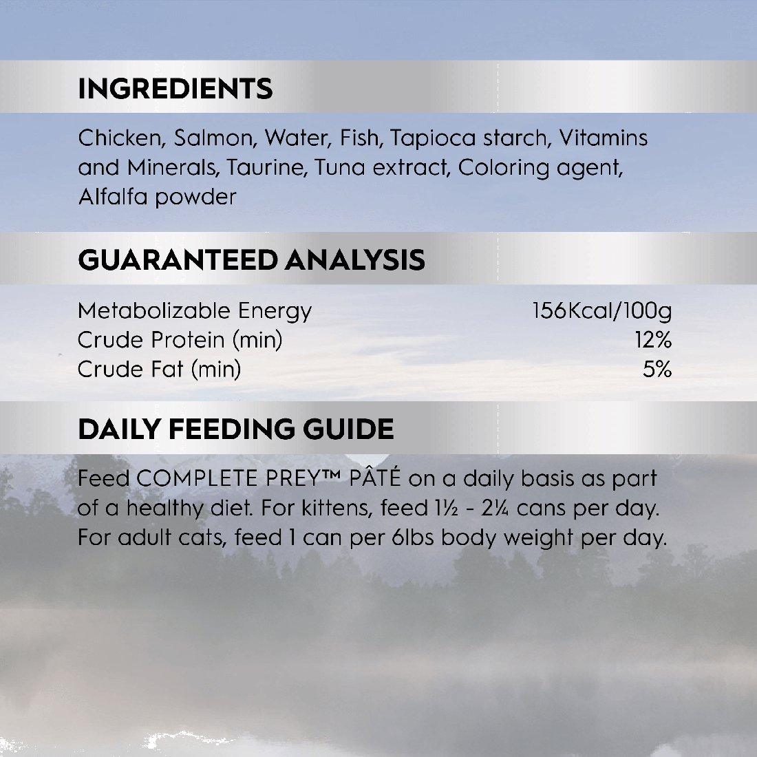Trilogy Complete Prey Adult Wet Cat Food Pâté Wild Alaskan Salmon 85g