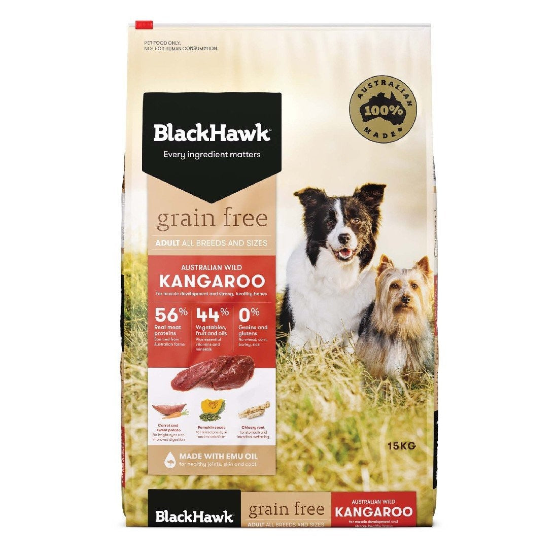 Black Hawk Adult Grain Free Roo 15kg
