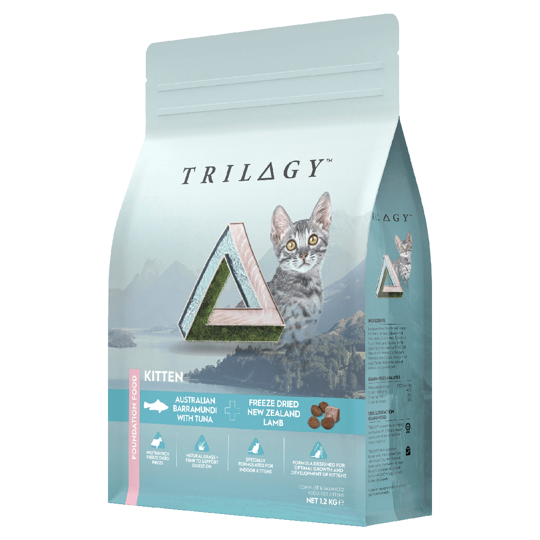 Trilogy Dry Kitten Food Barramundi & Tuna 1.2Kg