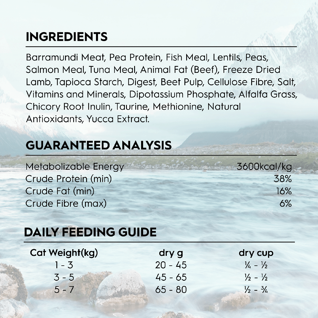 Trilogy Adult Dry Cat Food Barramundi 1.8Kg