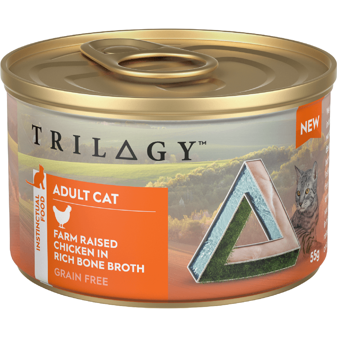 TRILOGY ADULT CAT FARM RAISED CHICKEN IN BONE BROTH 85G