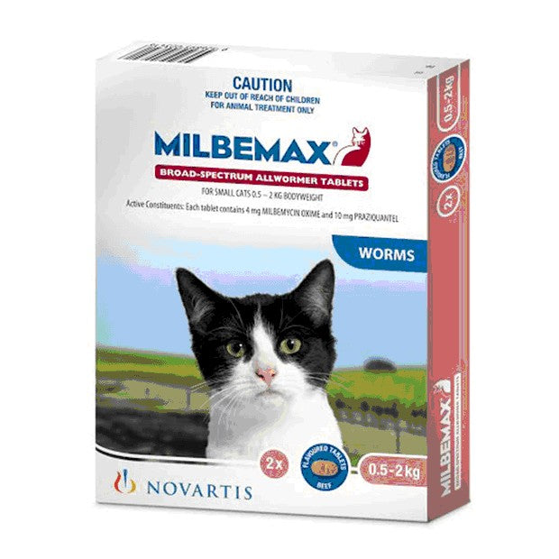 Milbemax Small Cats Tab 2s'