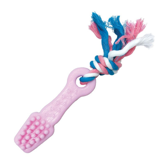 Furry Face Toothbrush Pink 13cm