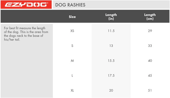 Ezy Dog Rashie 50+ X-Large Red