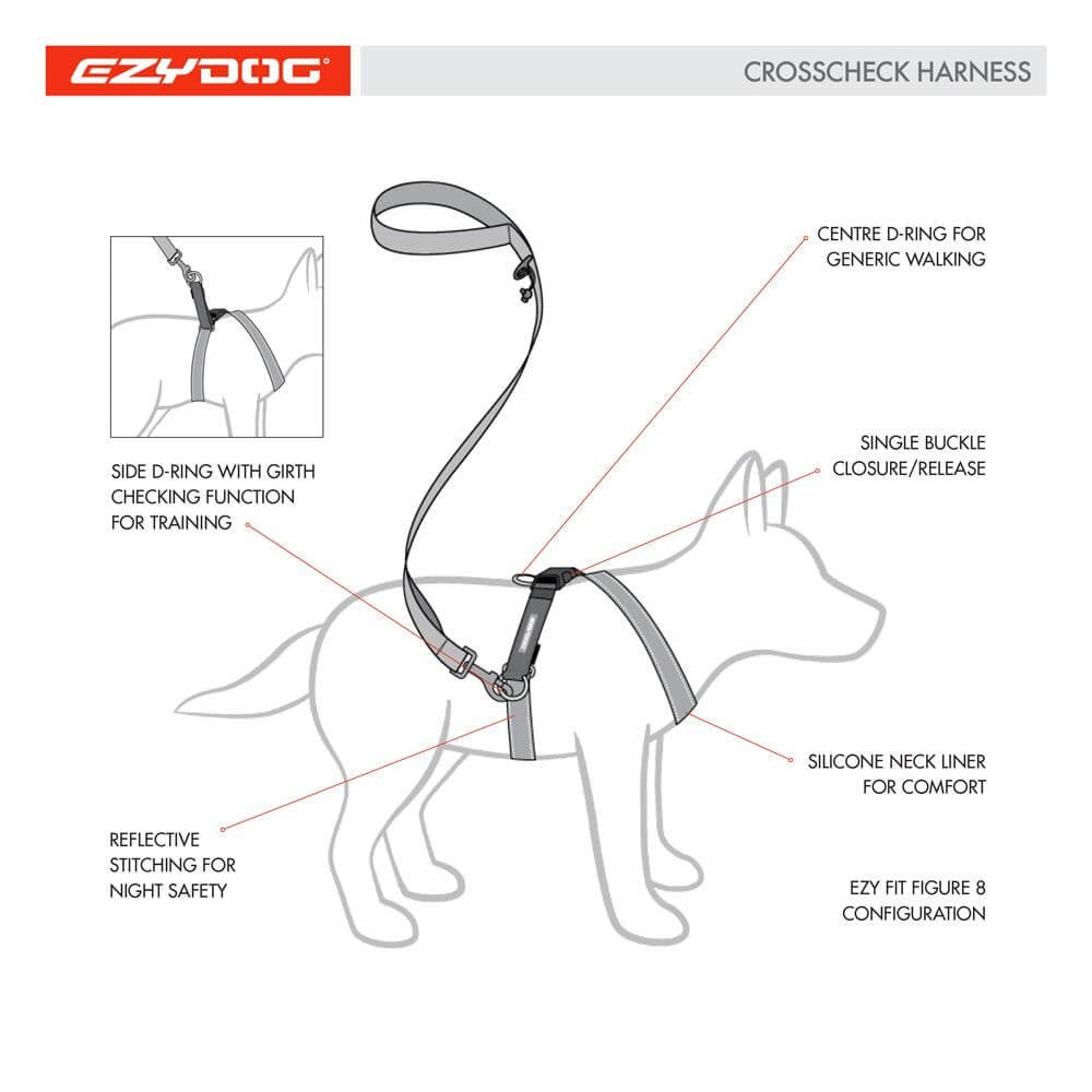 Ezy Dog Cross Check Harness Medium Red