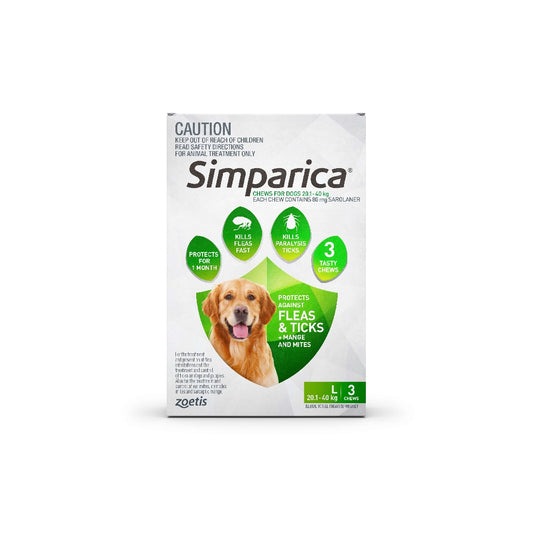 Simparica Green 3pk 20.1-40kg