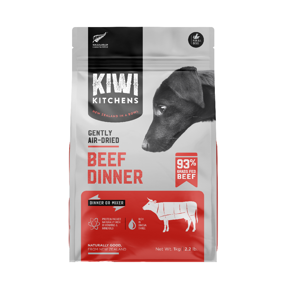Kiwi Kitchens Air Dried Beef Dinner For Dogs 1kg