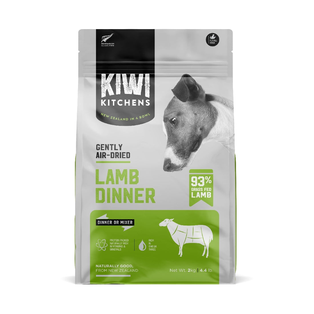 Kiwi Kitchens Air Dried Lamb Dinner For Dogs 2kg